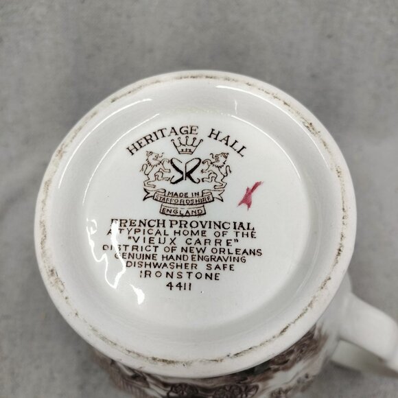 VTG Johnson Brothers Heritage Hall Coffee Pot Creamer French Provincial 4411 - Picture 10 of 12